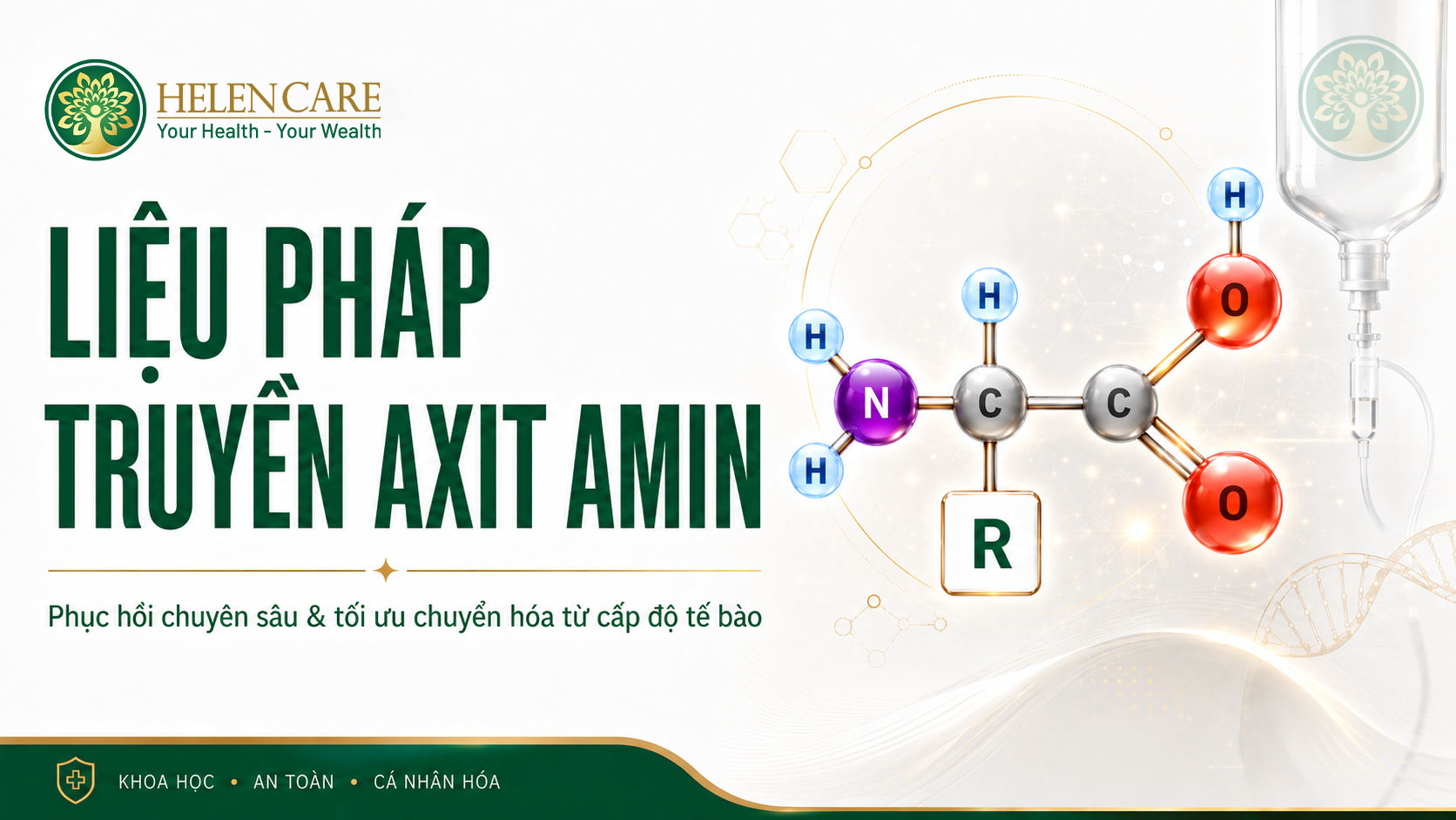 Liệu pháp Truyền Tĩnh mạch Axit Amin: Phục hồi chuyên sâu & Tối ưu chuyển hoá